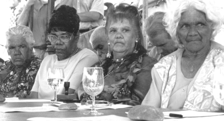 The Arakwal Elders Dulcie Nicholls, Yvonne Graham, Linda Vidler, and Lorna Kelly